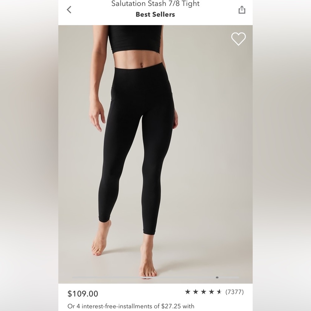 Salutation Stash 7/8 Tight in Black